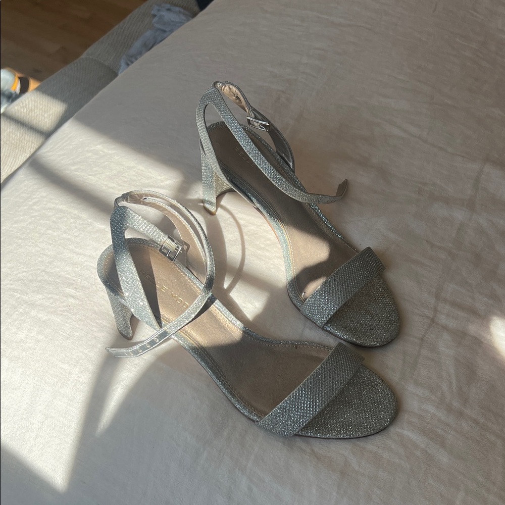 Pelle Moda Shimmering Silver Heels